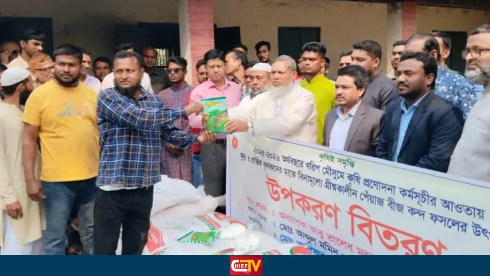 ঈশ্বরদী কৃষকদের মাঝে বিনামূল্যে পেঁয়াজ বীজ বিতরণ - Chief TV