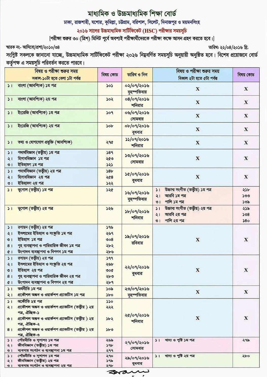 এইচএসসি পরীক্ষা ২০২৬ শুরু ২ জুলাই1