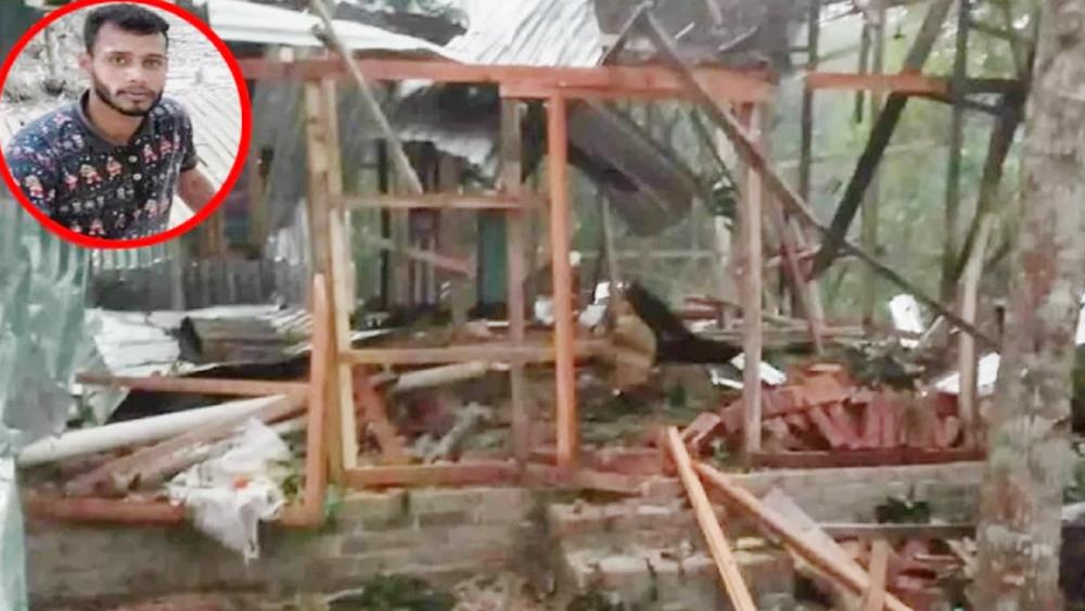 বোমা বিস্ফোরণে উড়ে গেল বসতঘর, যুবকের মৃত্যু - Chief TV