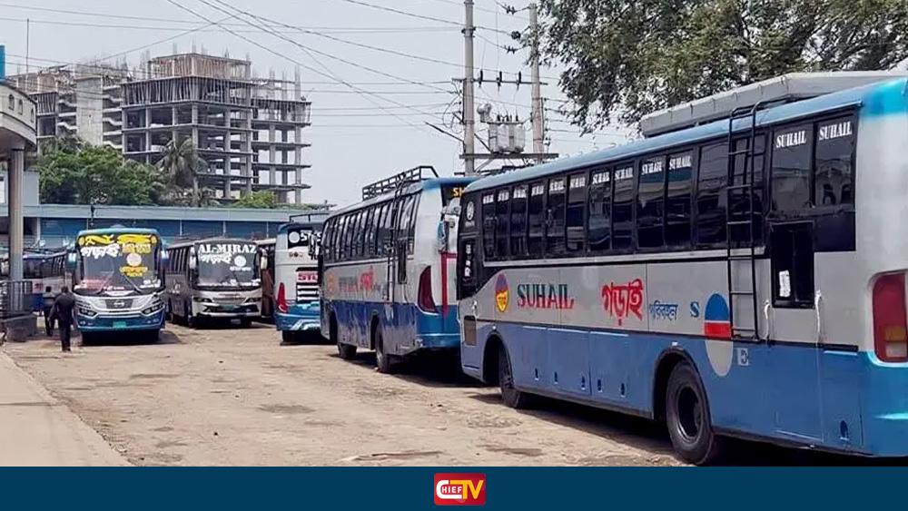 কুষ্টিয়ায় অনির্দিষ্টকালের জন্য বাস চলাচল বন্ধ - Chief TV