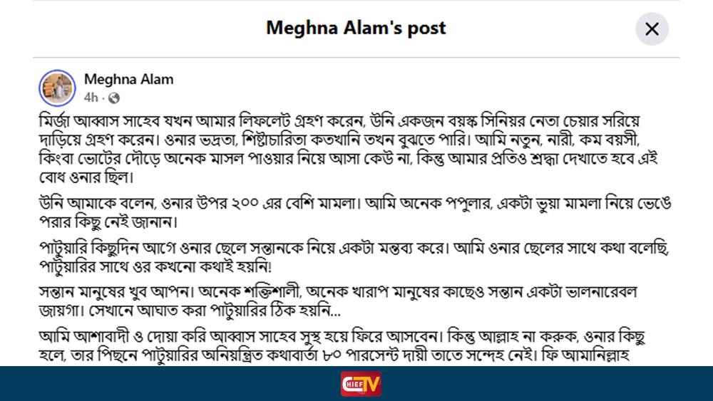 মির্জা আব্বাসের কিছু হলে তার ৮০ পারসেন্ট দায়ী পাটওয়ারীর - 1 Chief TV