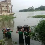 বর্ষায় পানিবন্দী সুনামগঞ্জের বিদ্যালয়, মাঝির অভাবে ব্যাহত পাঠদান - Chief TV
